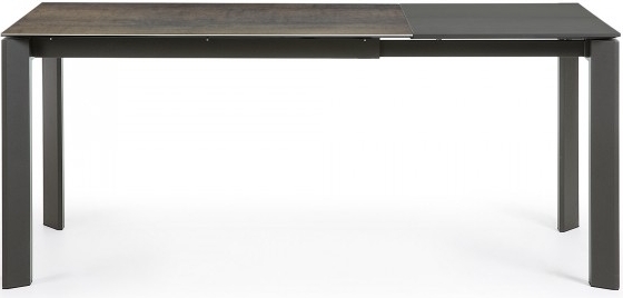 Раскладной стол Atta 120-180X80X76 CM с имитацией состаренного метала серый 4