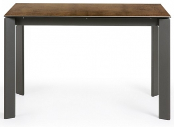 Раскладной стол Atta 120-180X80X76 CM с имитацией состаренного метала коричневый