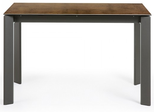 Раскладной стол Atta 120-180X80X76 CM с имитацией состаренного метала коричневый 3