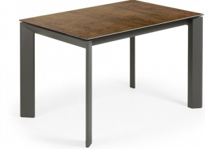 Раскладной стол Atta 120-180X80X76 CM с имитацией состаренного метала коричневый
