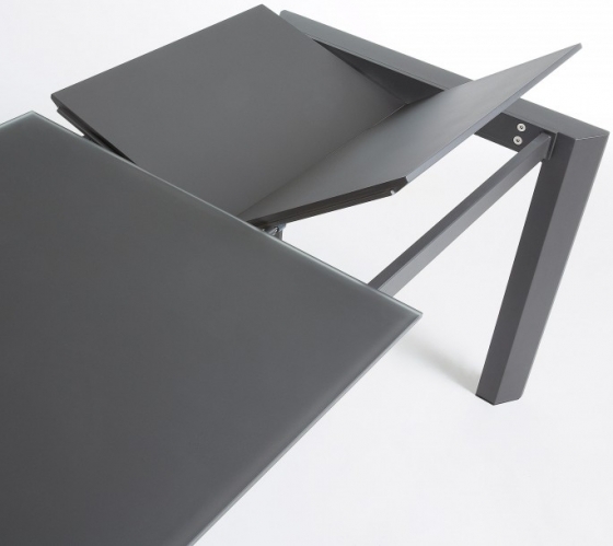 Раскладной стеклянный стол Atta 140-200X90X76 CM серый 5