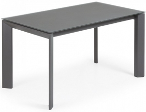 Раскладной стеклянный стол Atta 140-200X90X76 CM серый