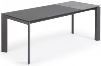Раскладной стеклянный стол Atta 140-200X90X76 CM серый