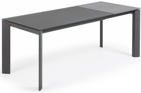 Раскладной стеклянный стол Atta 140-200X90X76 CM серый 2