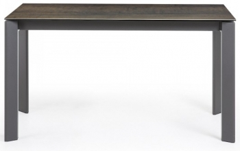 Раскладной стол Atta 140-200X90X76 CM с имитацией состаренного метала серый