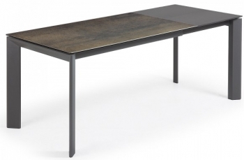 Раскладной стол Atta 140-200X90X76 CM с имитацией состаренного метала серый