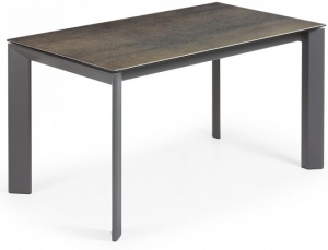 Раскладной стол Atta 140-200X90X76 CM с имитацией состаренного метала серый
