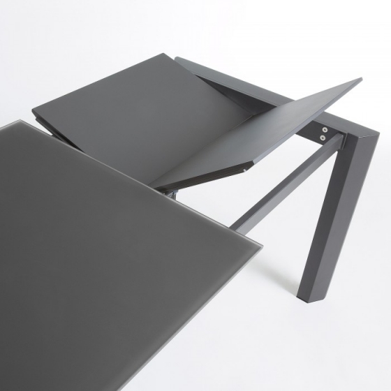 Стеклянный раскладной стол Atta 160-220X90X76 CM тёмно серый 5