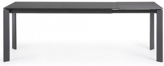 Стеклянный раскладной стол Atta 160-220X90X76 CM тёмно серый 4