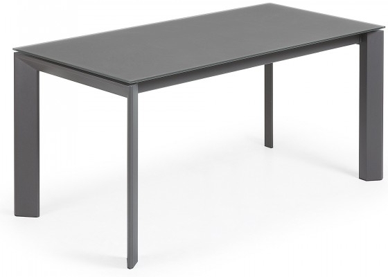 Стеклянный раскладной стол Atta 160-220X90X76 CM тёмно серый 1