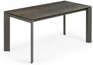 Раскладной стол Atta 160-220X90X76 CM с имитацией состаренного метала серый