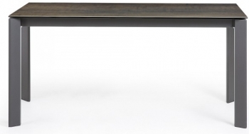 Раскладной стол Atta 160-220X90X76 CM с имитацией состаренного метала серый