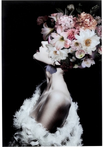 Постер на стеклянной основе Lady Flowers 80X120 CM