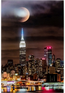 Постер на стеклянной основе Night skyline 80X120 CM