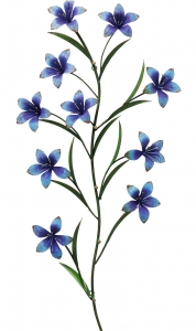 Вешалка настенная Blue Flowers 91X9X45 CM