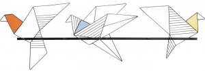Вешалка настенная Origami 115X5X37 CM