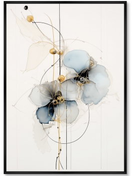 Набор из двух репродукций холсте Blue flowers 75X105 / 75X105 CM