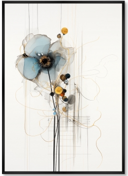 Набор из двух репродукций холсте Blue flowers 75X105 / 75X105 CM