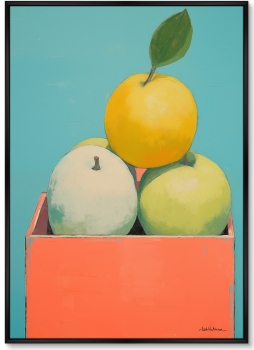 Репродукция на холсте Box full of apples 75X105 CM