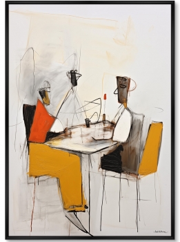 Набор из двух постеров на холсте Card players 75X105 / 75X105 CM