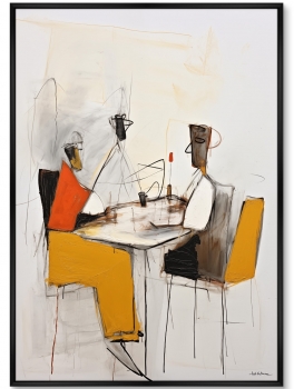 Постер на холсте Card players 75X105 CM