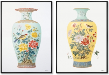 Набор из двух постеров на холсте China porcelain vase 75X105 / 75X105 CM
