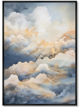 Постер на холсте Clouds over the mountains 75X105 CM