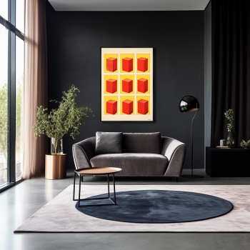 Постер на холсте Colors and shape space 75X105 CM