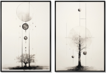 Набор из двух постеров на холсте Conversacion con el espacio 75X105 / 75X105 CM