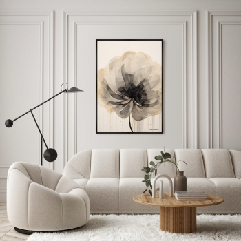 Постер на холсте Flower in monochrome 75X105 CM