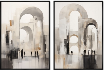 Набор из двух постеров на холсте Graceful arches 75X105 / 75X105 CM