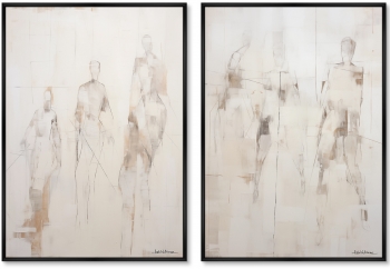 Набор из двух постеров на холсте Hockey players 75X105 / 75X105 CM
