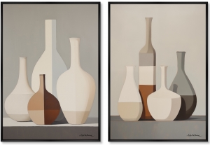 Набор из двух постеров на холсте Light and forms 75X105 / 75X105 CM