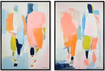 Набор из двух постеров на холсте Passers-by 75X105 / 75X105 CM