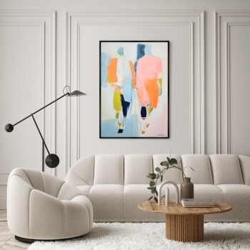 Постер на холсте Passers-by 75X105 CM