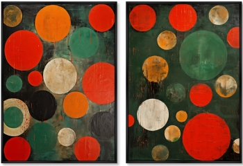 Набор из двух постеров на холсте Planets of color 75X105 / 75X105 CM