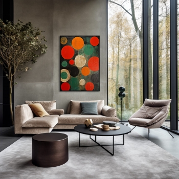 Постер на холсте Planets of color 75X105 CM