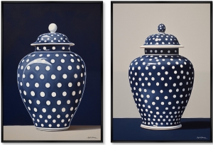 Диптих постеров на холсте Porcelain vase 75X105 / 75X105 CM
