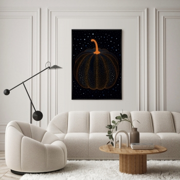 Постер на холсте Pumpkin sparkling in the night 75X105 CM