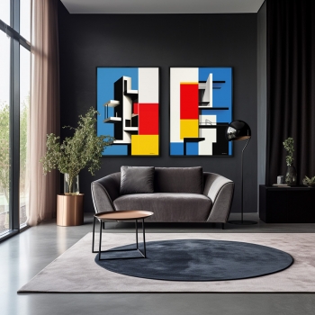 Набор из двух постеров на холсте Shape 75X105 / 75X105 CM