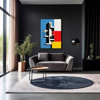 Постер на холсте Shape color and light 75X105 CM