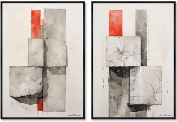 Диптих на холсте Shapes and shadows 75X105 / 75X105 CM