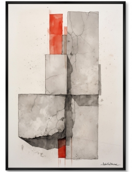 Постер на холсте Shapes and shadows 75X105 CM