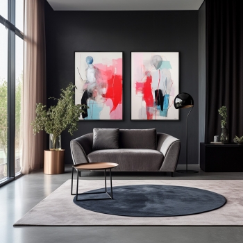 Набор из двух постеров на холсте Solitario 75X105 / 75X105 CM