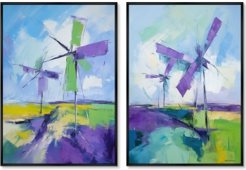 Набор из двух постеров на холсте The Mills 75X105 / 75X105 CM