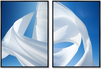 Набор из двух постеров на холсте The sail flying under the sky 75X105 / 75X105 CM
