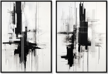 Набор из двух постеров на холсте The weightless city 75X105 / 75X105 CM