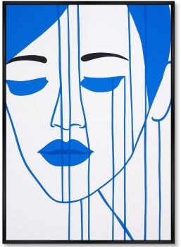 Постер на холсте Through the blue strings 75X105 CM