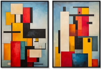Набор из двух постеров на холсте Urban paints 75X105 / 75X105 CM