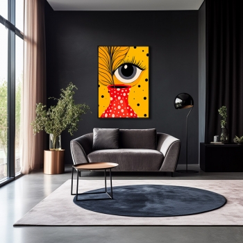 Постер на холсте Vase and Eyes 75X105 CM